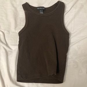 streetwear society small y2k brown croptop